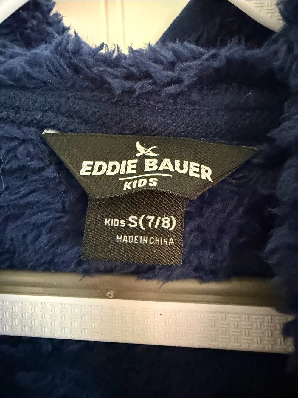 Eddie Bauer Kids  Cozy Navy Blue Sherpa Zip-Up Jacket